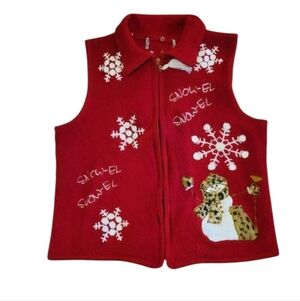 Vintage UGLY CHRISTMAS SWEATER Red Size L